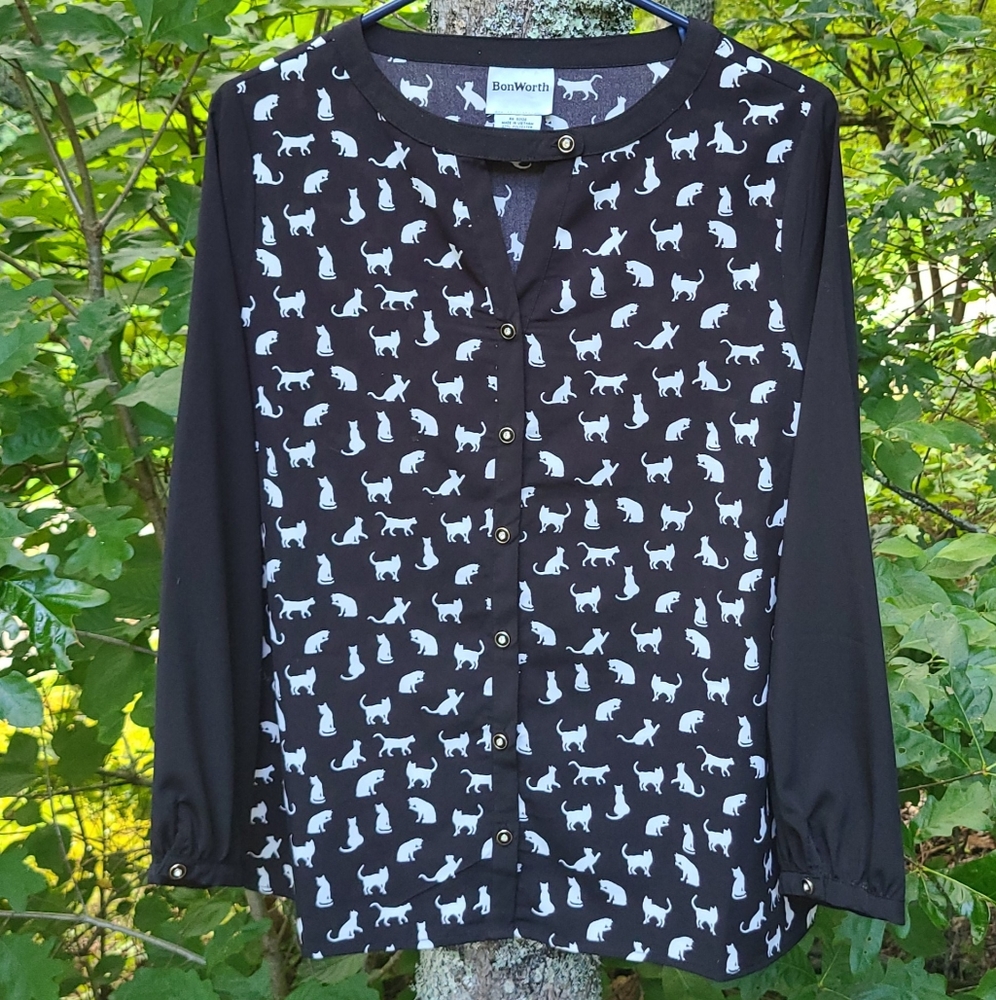 Kitty Cat Blouse by Bon Worth